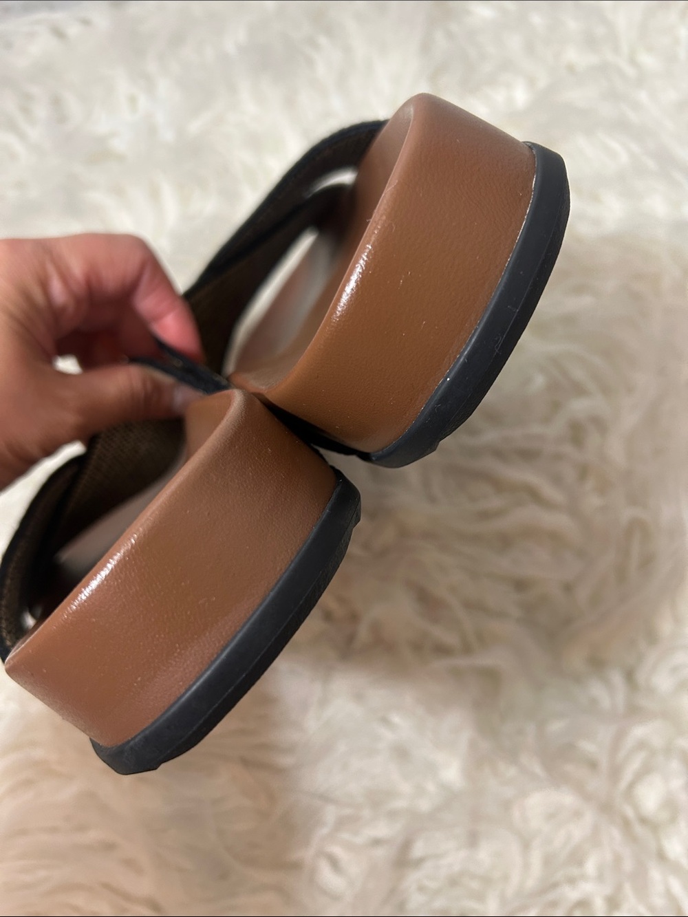 Rothy’s The Weekend Woven Cross-Strap Slide Sandals in Brown and Black size 9.5 - Picture 7 of 10